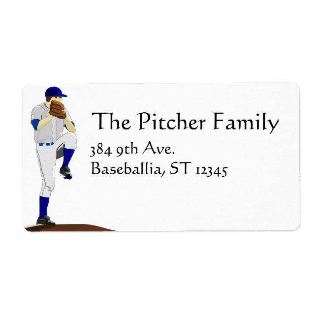 Etiqueta Pitcher Baseball (Frente)