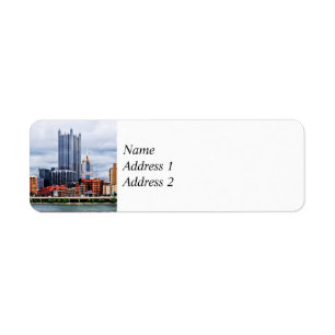 Etiqueta Pittsburgh PA Skyline Salvar a Data