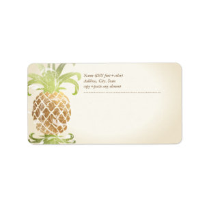 Etiqueta PixDezines Abacaxi/Ouro Falso