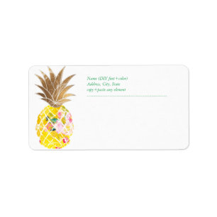 Etiqueta PixDezines Aloha Pineapple+Floral