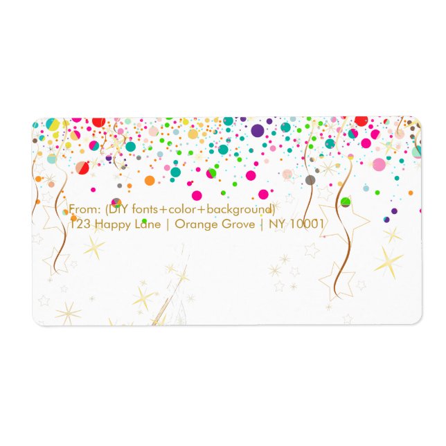 Etiqueta PixDezines deslumbrado arco-íris/fundo DIY (Frente)