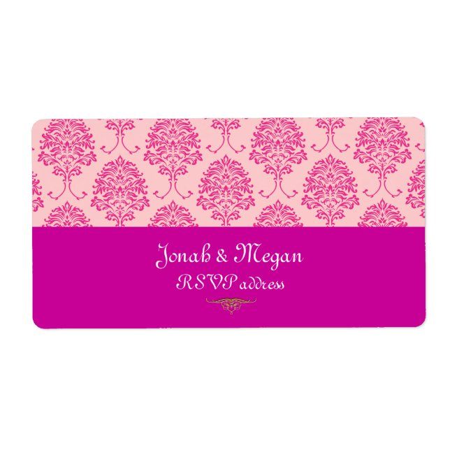 Etiqueta PixDezines Florentius Damask/Cores DIY (Frente)