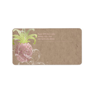 Etiqueta PixDezines Pineapple/Faux Rosa Dourado