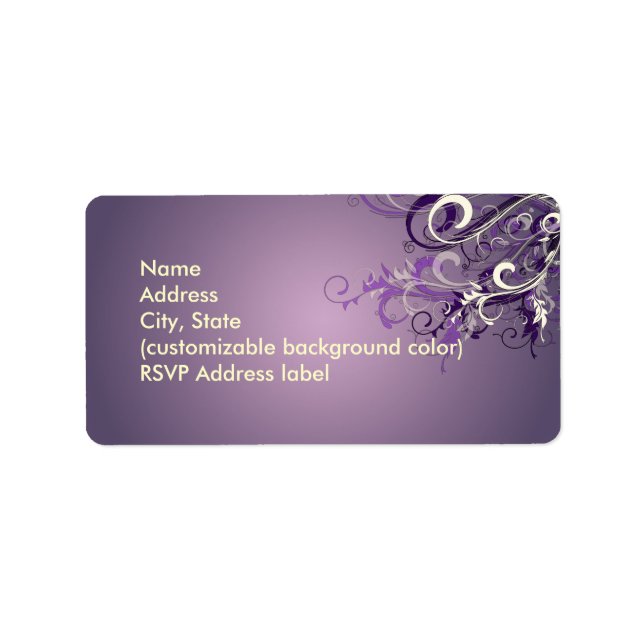 Etiqueta PixDezines Plum Vanilla Espirais (Frente)