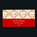 Etiqueta PixDezines Rossi Damask Christmas|DIY bckgrand<br><div class="desc">Etiquetas de natal de natal de Natal do PixDezines rossi com fundo DIY cores de trim. Para uma nova sombra ...  aqui está como >> clicar em "personalizá-la" e depois ir para "editar" a partir daí escolher "fundo" que você verá em um gráfico de cores.com™ e PixDezines™ no zazzle.</div>