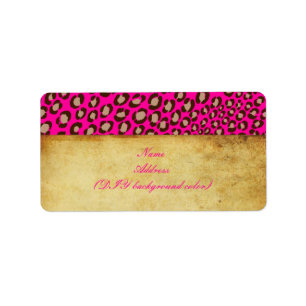 Etiqueta PixDezines Safari, rosa quente, castanho + bronzea