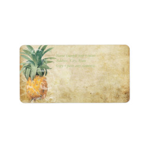 Etiqueta PixDezines Vintage Pineapples Labels