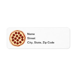 Etiqueta Pizza com pepperoni