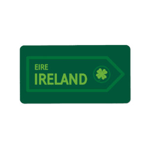 Etiqueta Placa de Estrada da Irlanda