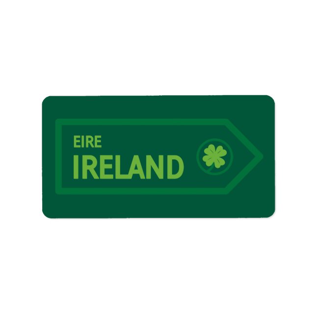 Etiqueta Placa de Estrada da Irlanda (Frente)