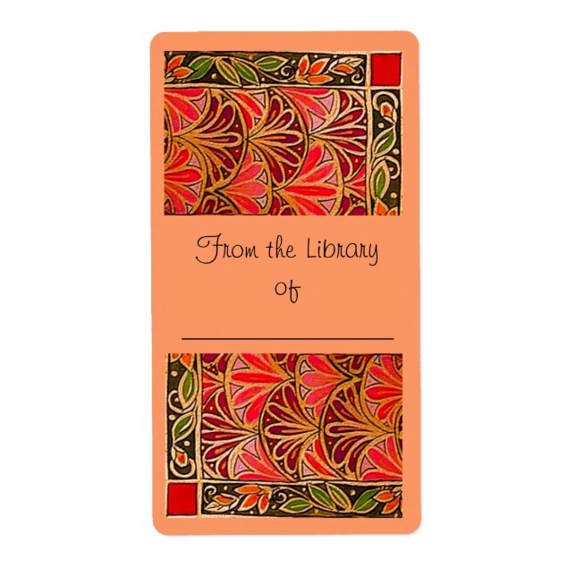 Etiqueta Placa de papel de romã (Frente)