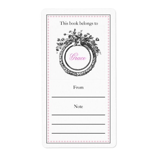 Etiqueta Placa de Reserva Personalizada Francesa (Frente)