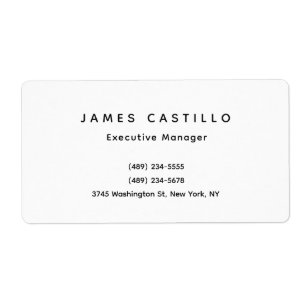 Etiqueta Placa minimalista de monograma clássico profission