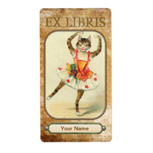 Etiqueta Placas para livros de dança de gatos