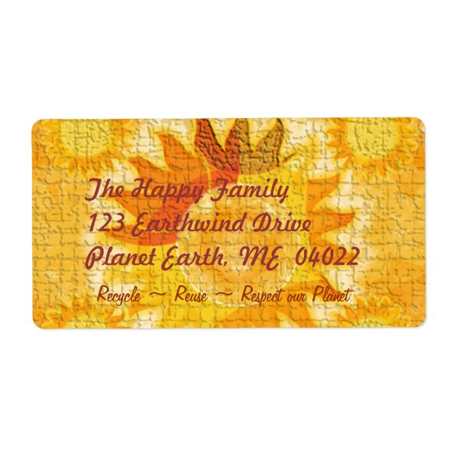 Etiqueta Planeta Terra (laranja) (Frente)