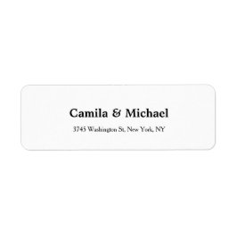 Etiqueta Planície Branca Elegante Minimalista