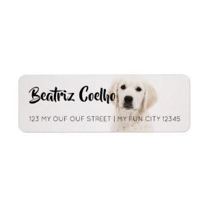 Etiqueta Planície decorativa temático do cão de filhote