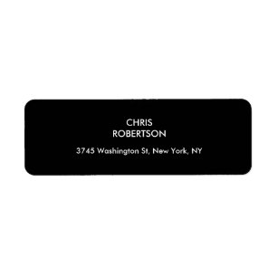 Etiqueta Planície Moderna Branca Negra Exclusiva