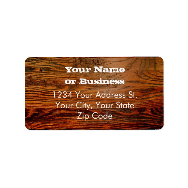 Etiqueta Plano de Madeira Móvel Mole Personalizado (Frente)