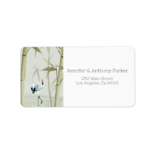 Etiqueta Plantas de bambu e grua exótica