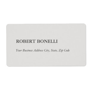 Etiqueta Platina Cinza Moderno Minimalista Único