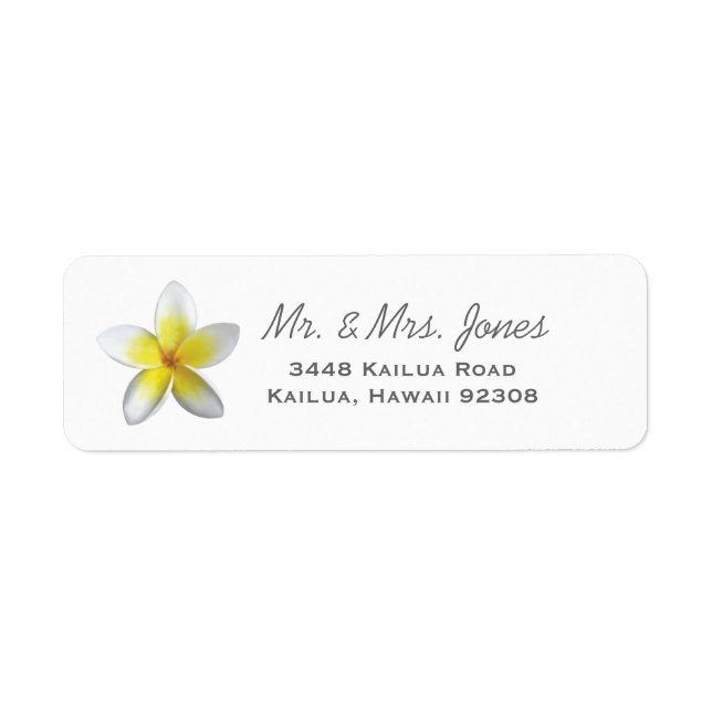 Etiqueta Plumeria Address Labels (Frente)