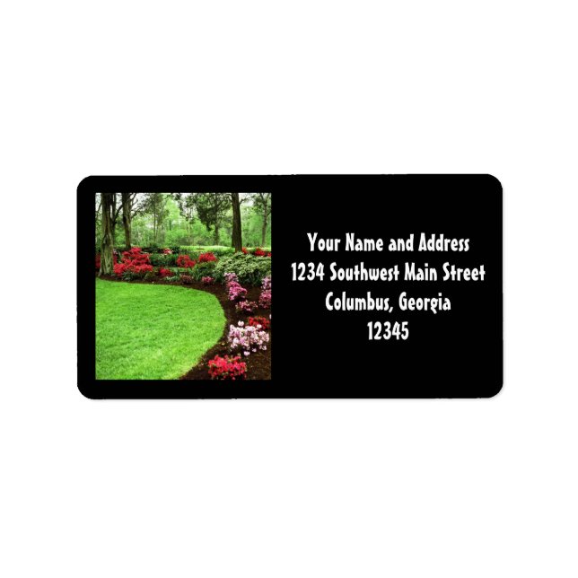 Etiqueta Plush Green Landscape Laure Care Business (Frente)