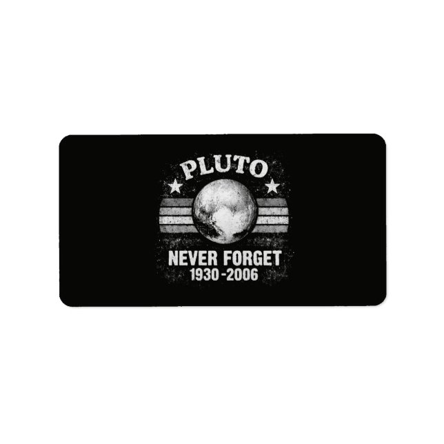 Etiqueta Plutão Nunca Esqueça (Frente)