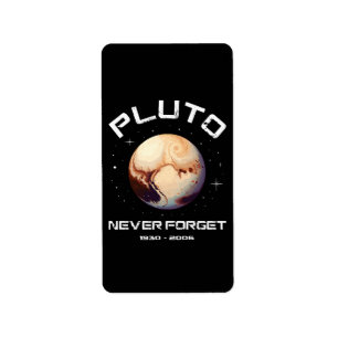 Etiqueta Plutão Nunca Esqueça