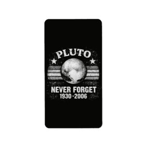 Etiqueta Plutão Nunca Esqueça
