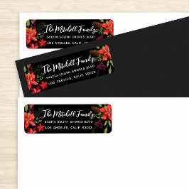 Etiqueta Poinsettia Christmas