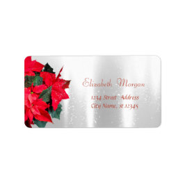 Etiqueta Poinsettia de Natal, Prata