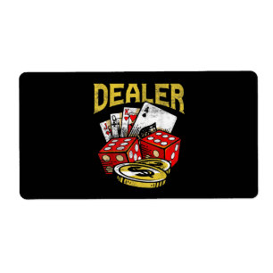 Etiqueta Poker do Texas Holdem do revendedor de jogos casin