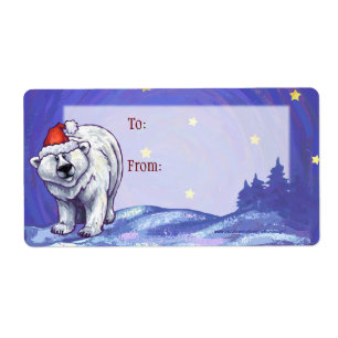 Etiqueta Polar Bear Natal