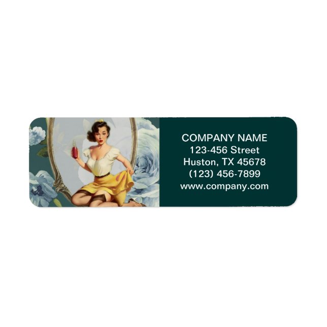 Etiqueta Policial Cosmetólogo do Pin Up Girl (Frente)