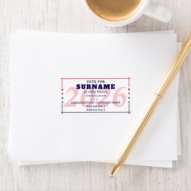 Etiqueta Political Election Custom Campaign Candidate Name (Insitu)