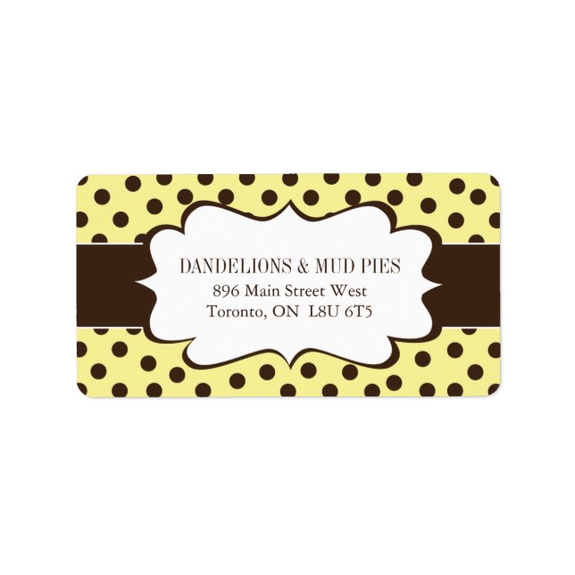 Etiqueta Polk a Dot Address Labels (Frente)