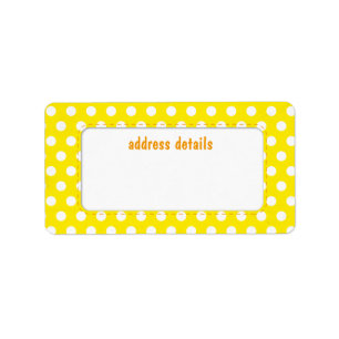 Etiqueta Polkadot amarelo