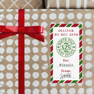 Etiqueta Polo Norte Natal do Papai noel Gift Sticker