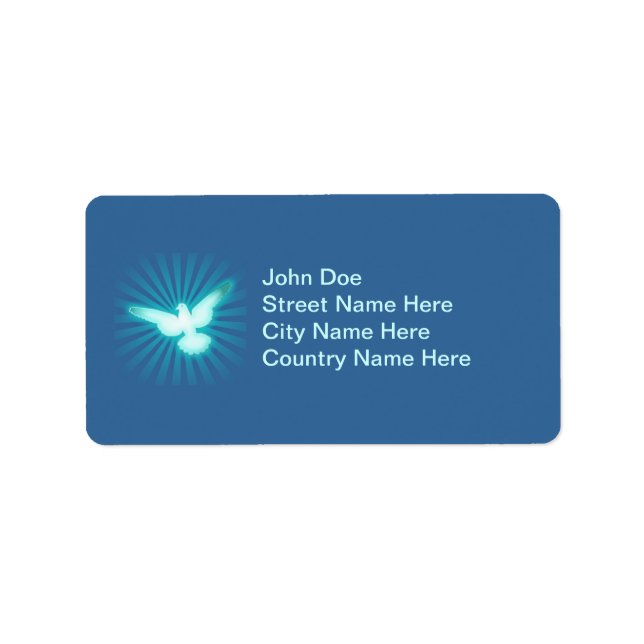 Etiqueta Pomba da paz (Frente)