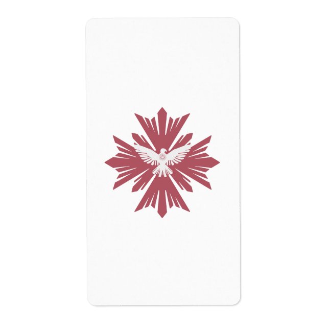 Etiqueta Pomba divina da paz (Frente)