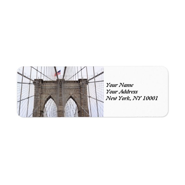 Etiqueta Ponte Brooklyn, Nova Iorque (Frente)