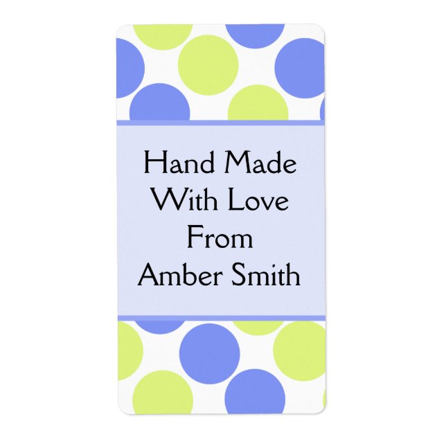 Etiqueta Pontos Azul E Verde (Frente)