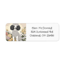 Poodle in Whimsical Flowers