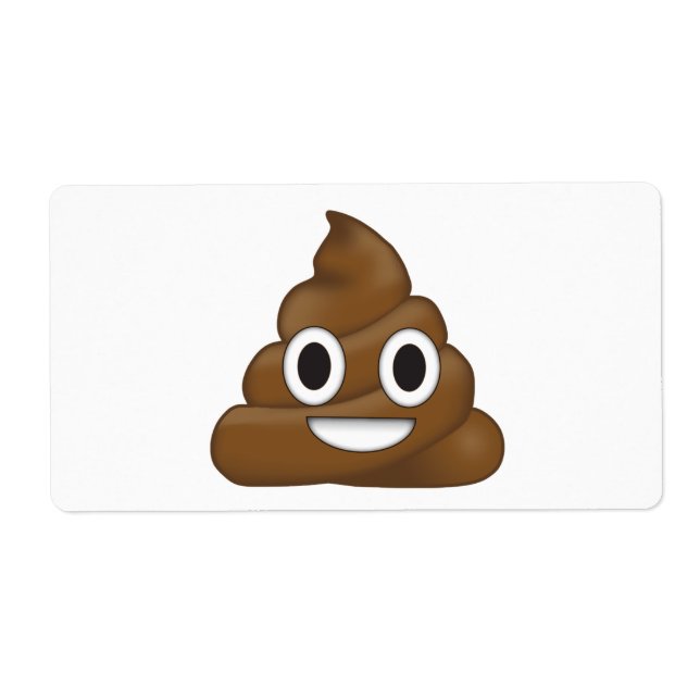 Etiqueta Poop Emoji (Frente)