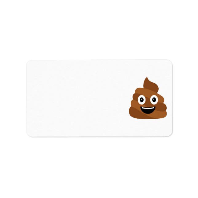 Etiqueta Poop Emoji (Frente)