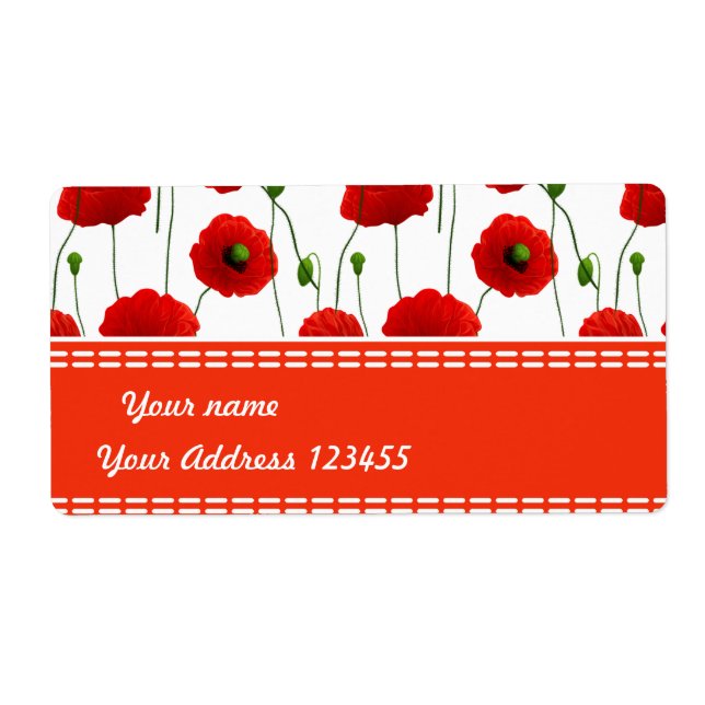 Etiqueta Poppies (Frente)