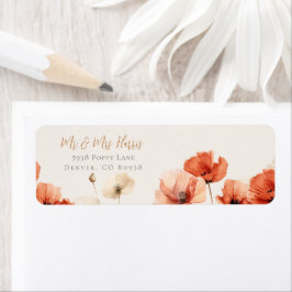 Etiqueta Poppies e flores silvestres RSVP