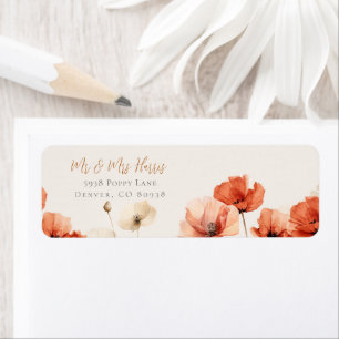 Etiqueta Poppies e flores silvestres RSVP