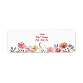 Etiqueta Poppies on Parade Return Address Label